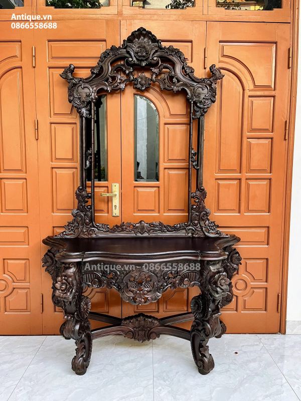 Bộ bàn gương gỗ Pháp – ảnh 1