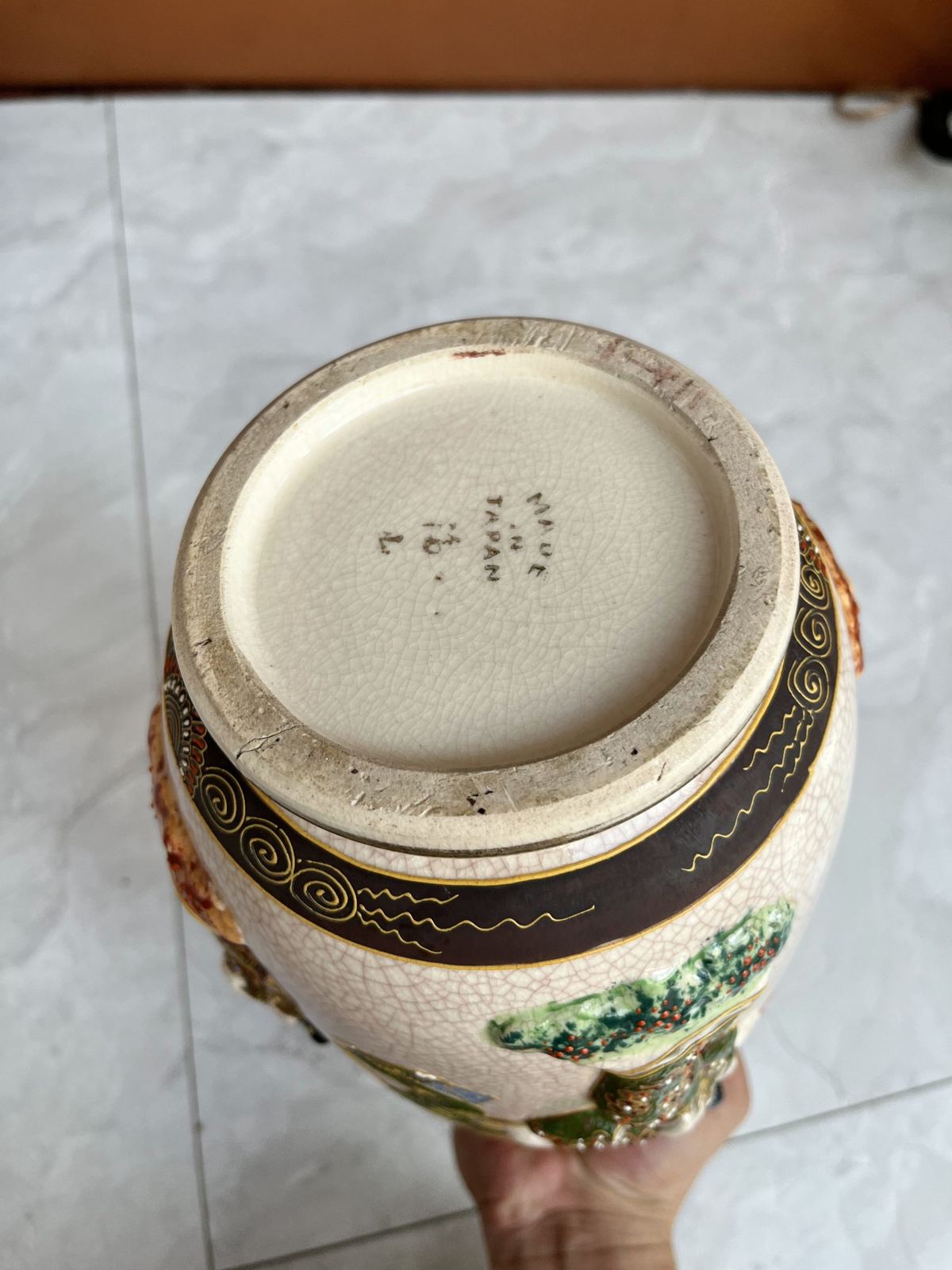 Cặp bình Satsuma Nhật gốm men rạn – ảnh 8