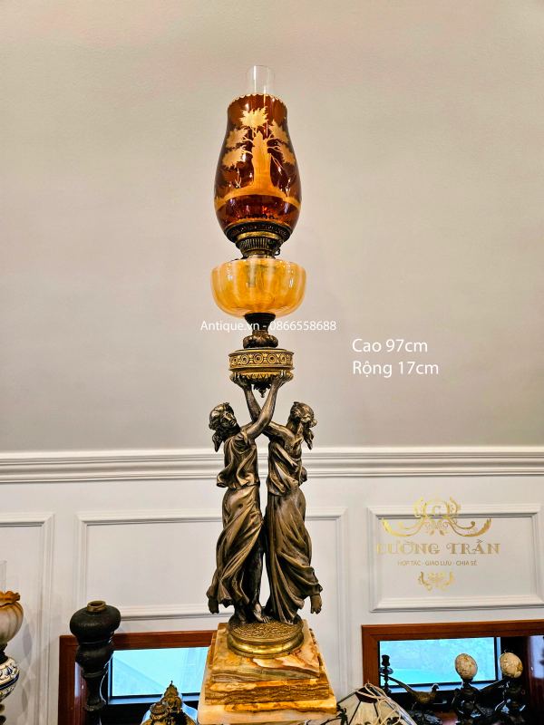 Đèn dầu tượng, cao 97cm – ảnh 1