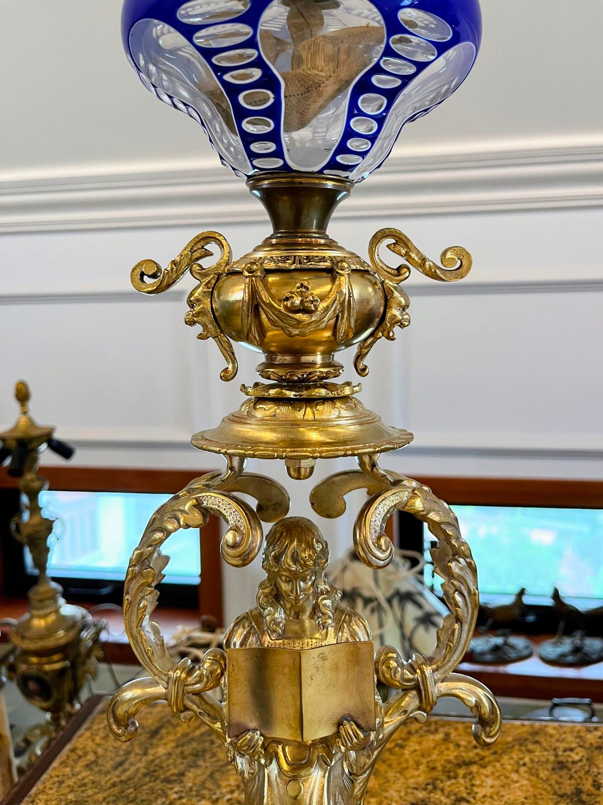 Đèn dầu Pháp, cao 74cm – ảnh 3