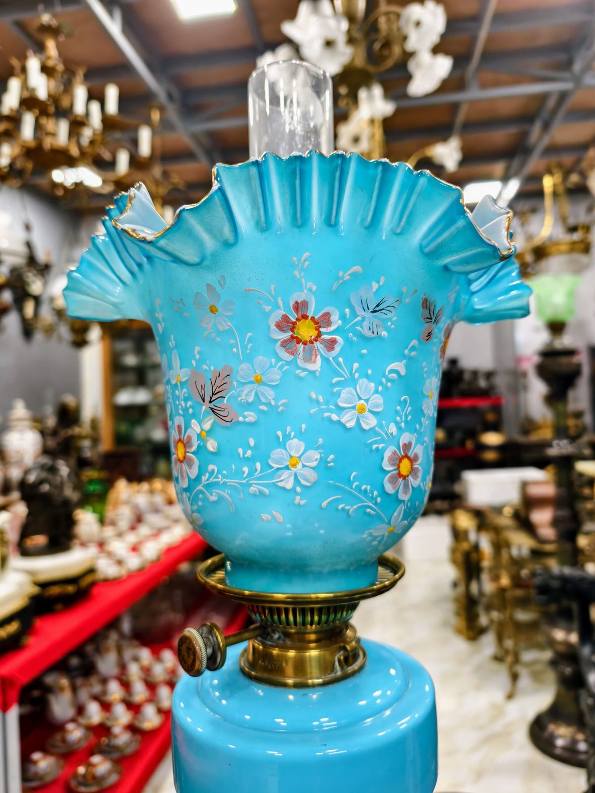 Đèn dầu Pháp, cao 56cm – ảnh 2