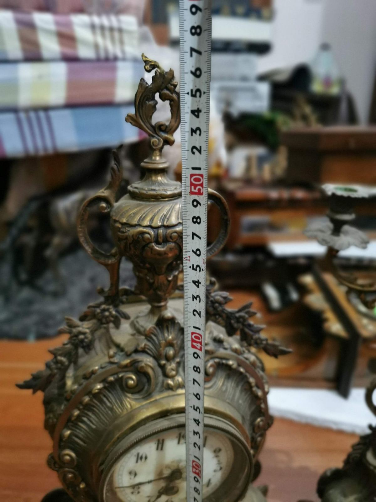 Bộ đồng hồ chân nến Pháp, cao 57cm – ảnh 6
