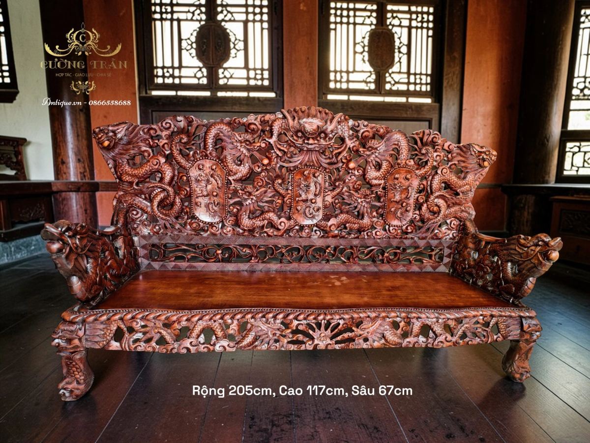 Bộ bàn ghế gỗ hương cửu long – ảnh 2