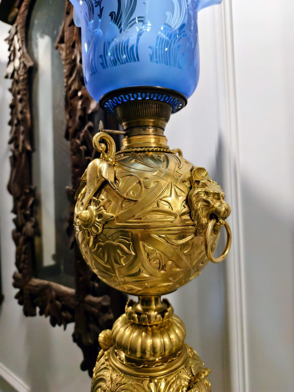 Đèn dầu Pháp, cao 93cm – ảnh 3