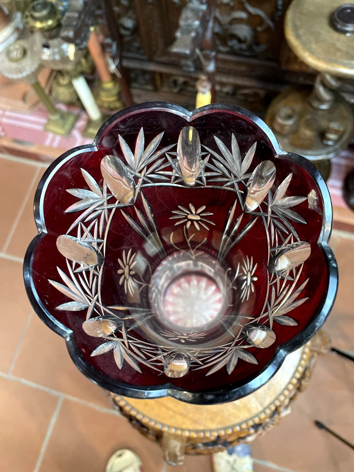 Bình hoa pha lê Séc, cao 28cm – ảnh 4