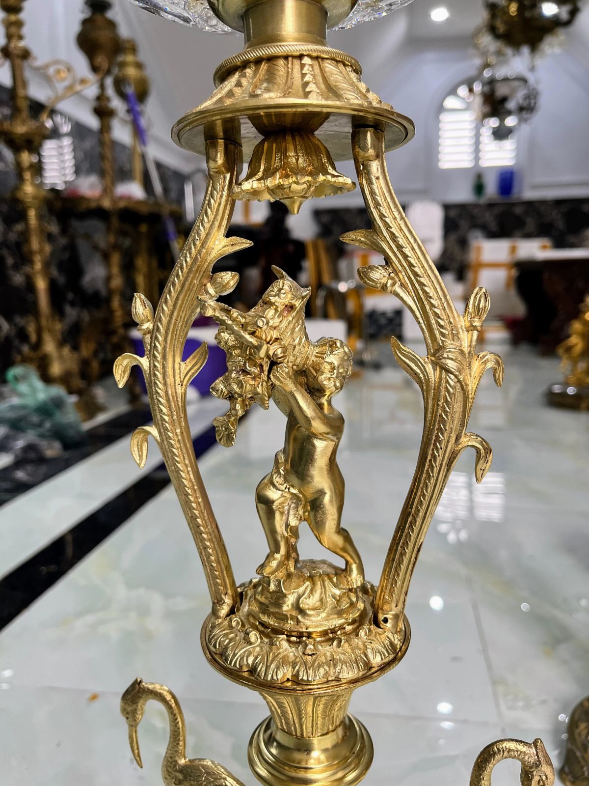 Đèn dầu Pháp, cao 91cm – ảnh 3