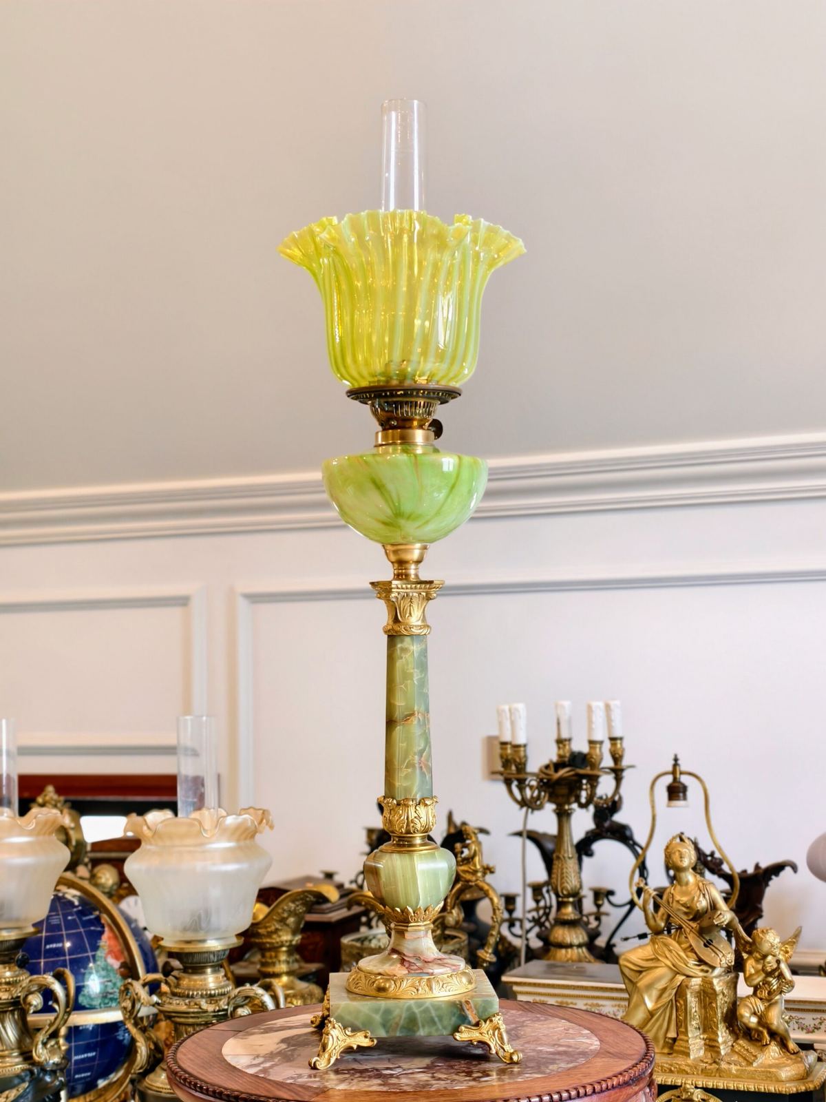 Đèn dầu Pháp, cao 88cm – ảnh 2