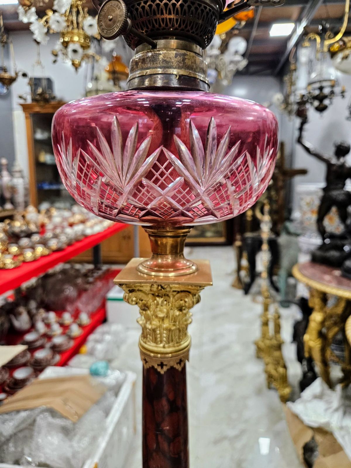 Đèn dầu Pháp, cao 93cm – ảnh 6