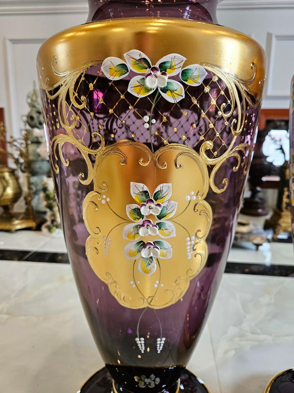 Cặp bình hoa pha lê – ảnh 3