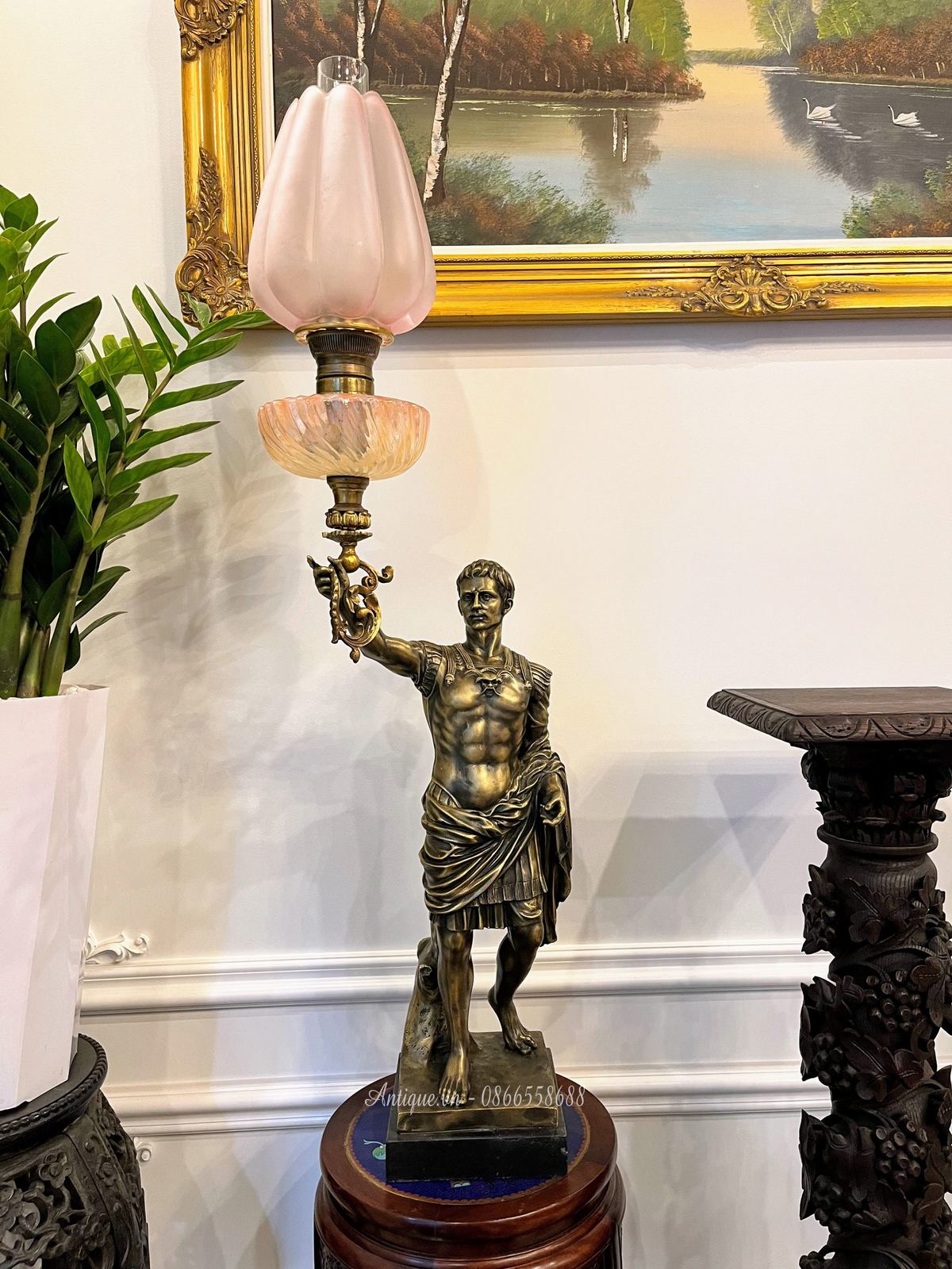 Đèn dầu tượng, cao 62.5cm – ảnh 1