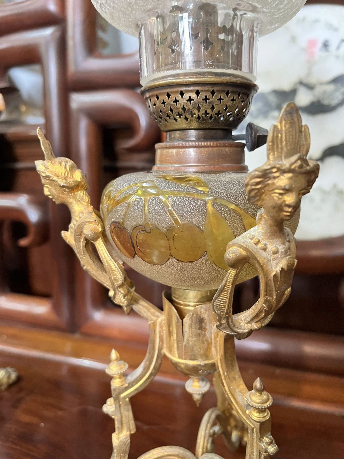 Cặp đèn dầu 3 chân Pháp – ảnh 5
