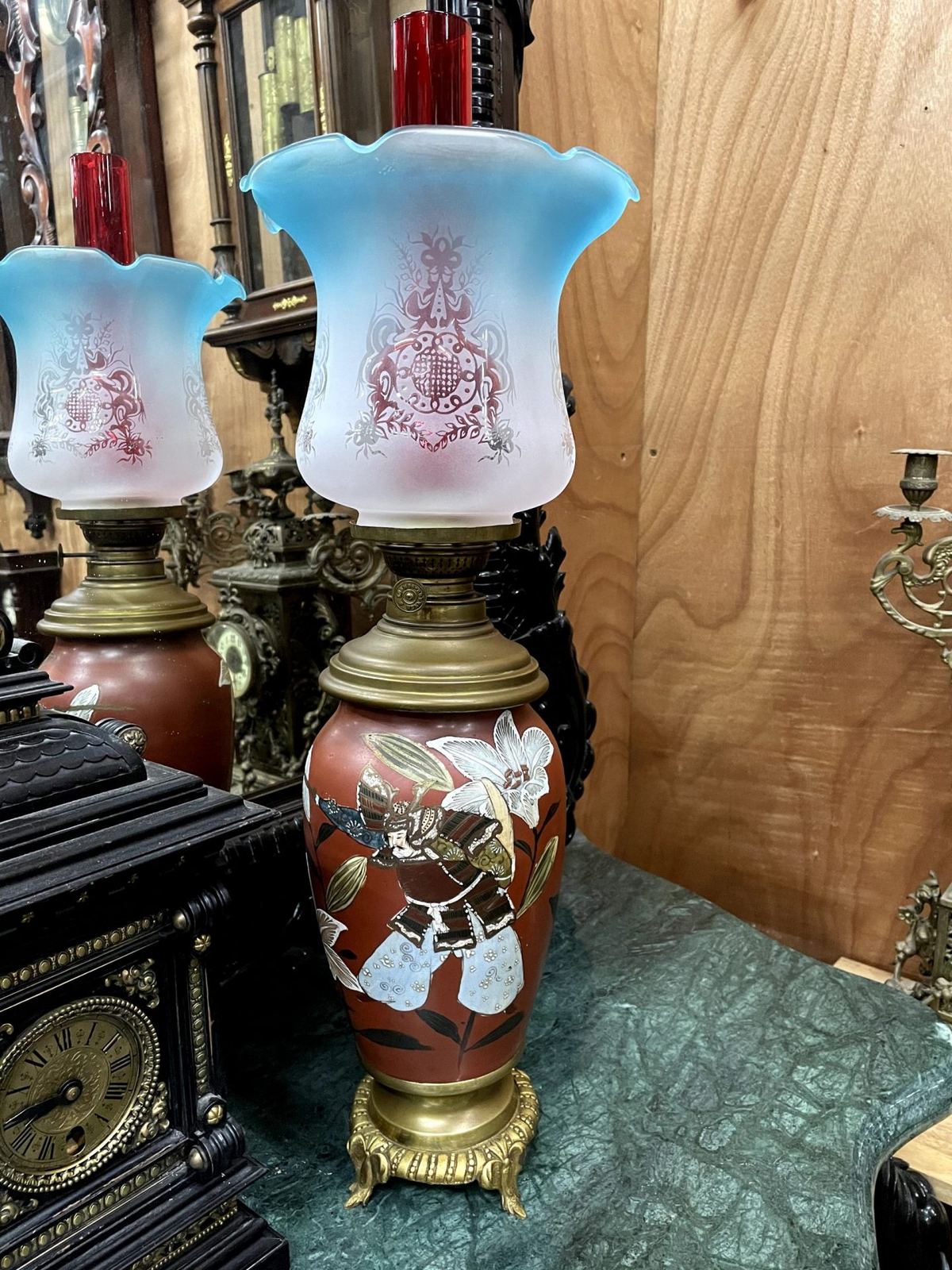 Cặp đèn dầu sứ Nhật – ảnh 2