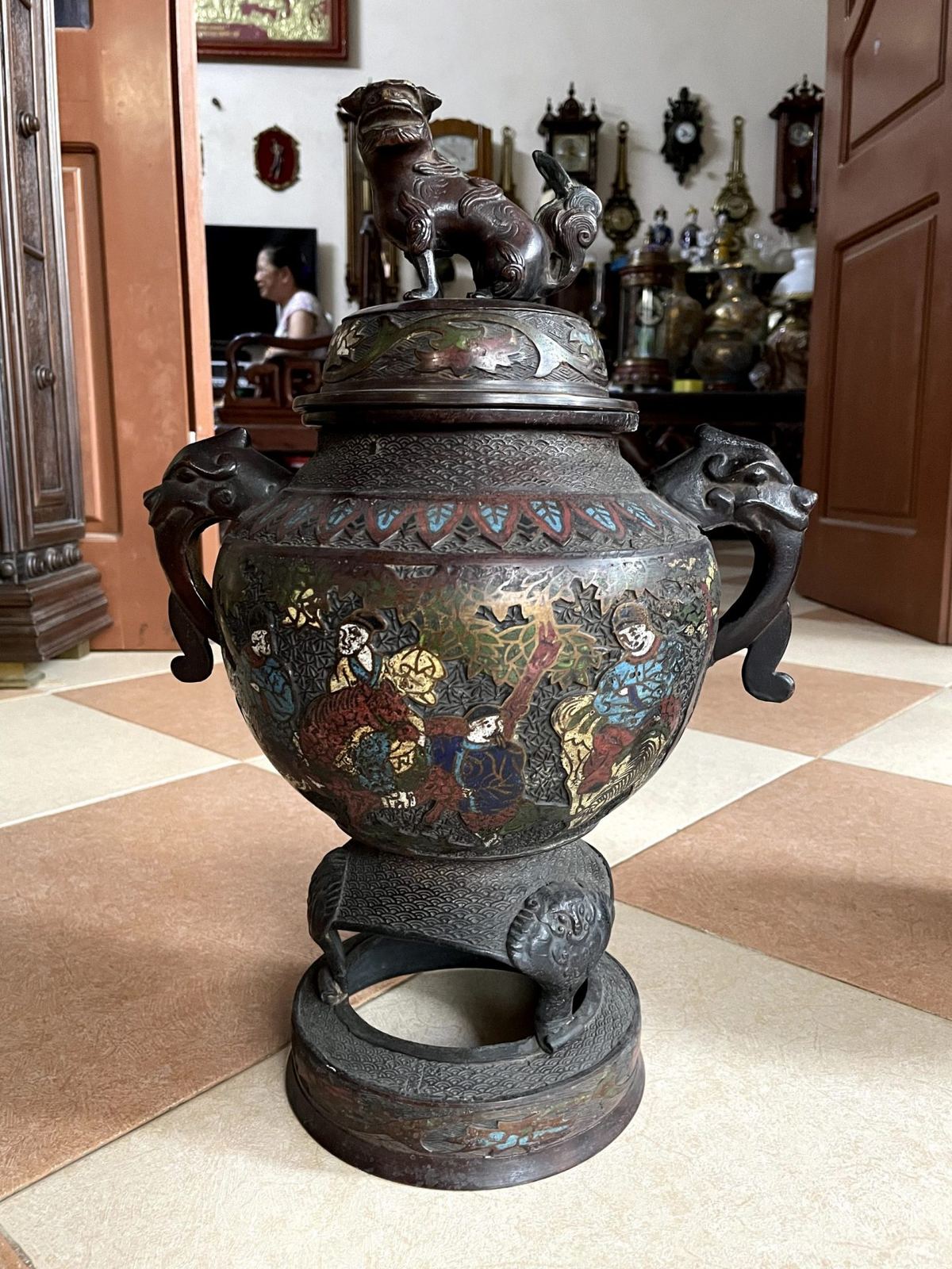 Bộ 3 món pháp lam Nhật cổ – ảnh 2