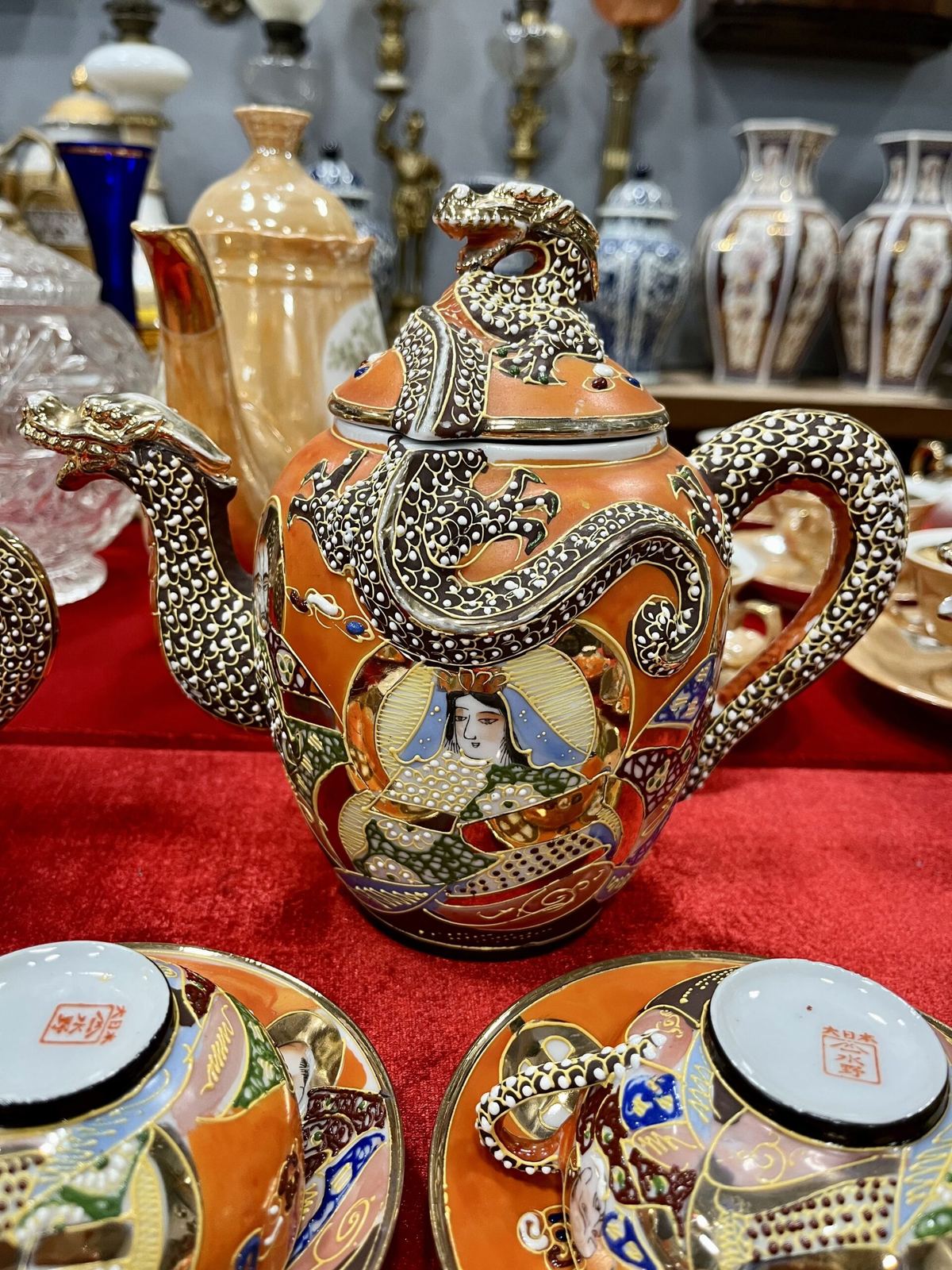 Bộ ấm trà Satsuma Nhật Bản – ảnh 3
