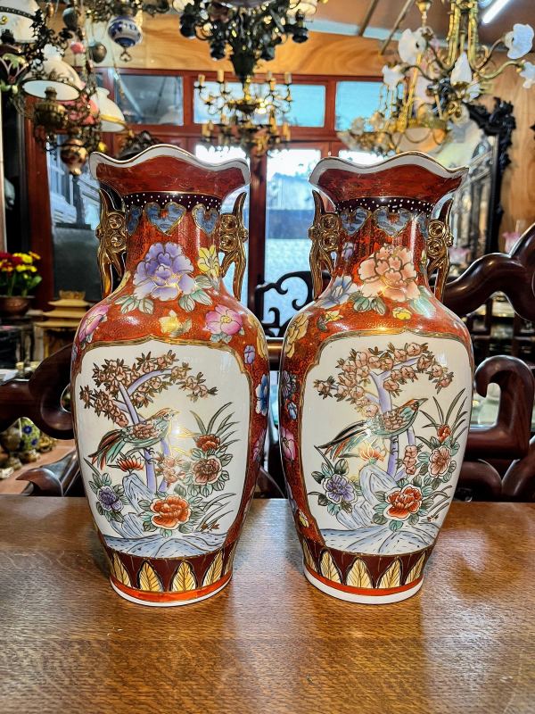Cặp bình trung Trung Quốc, cao 36cm – ảnh 1