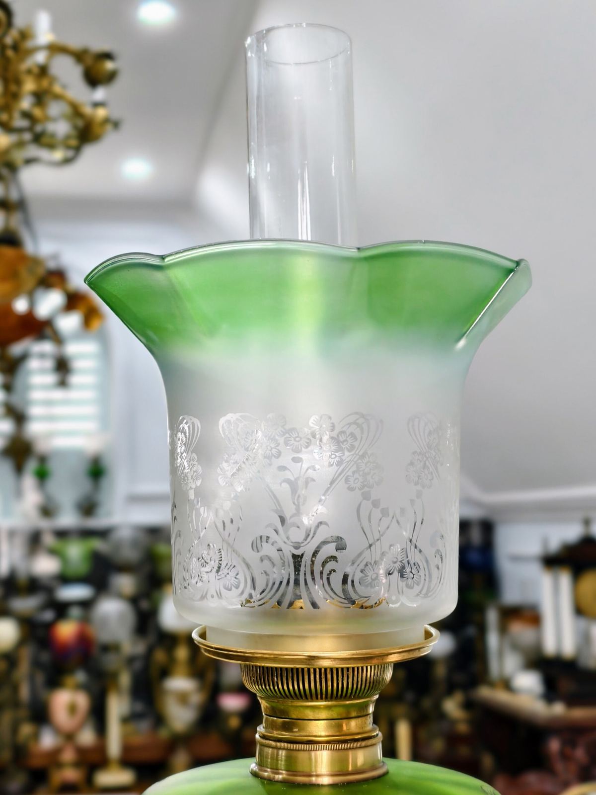 Đèn dầu Pháp, cao 107cm – ảnh 3