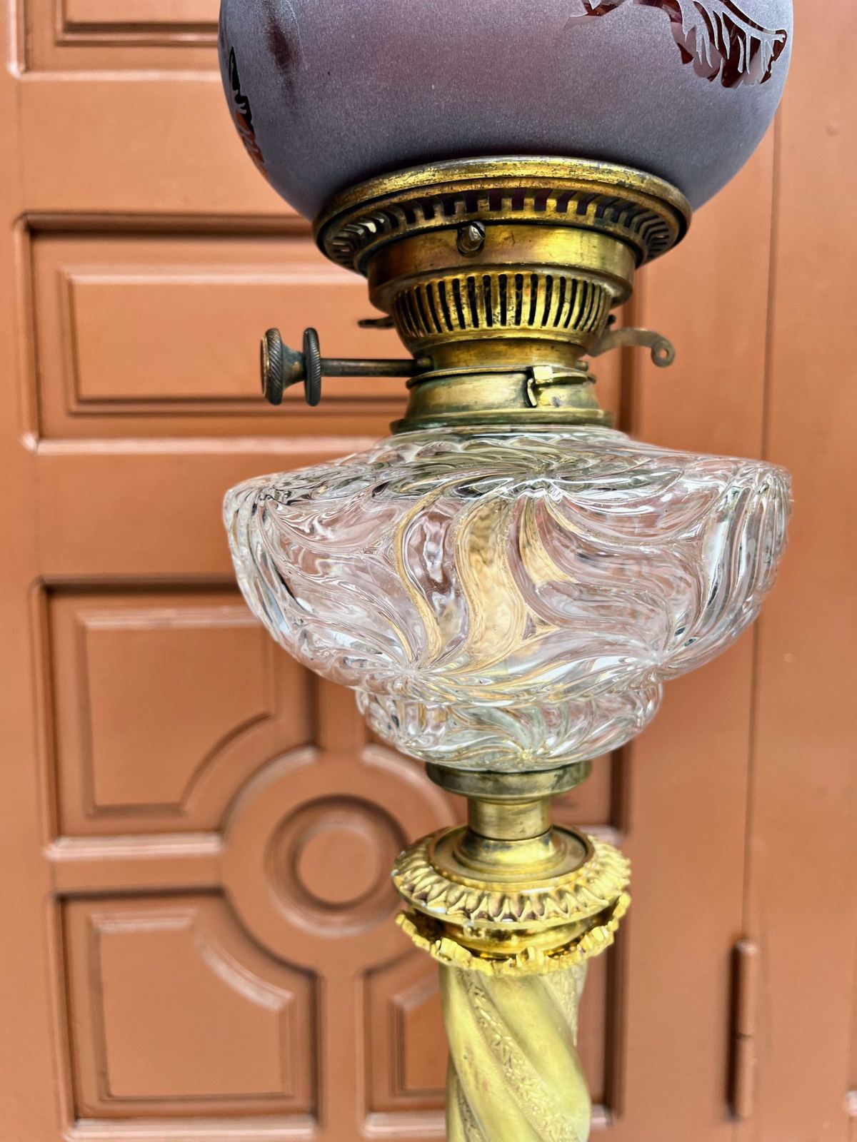 Đèn dầu bàn Pháp, cao 103cm – ảnh 3