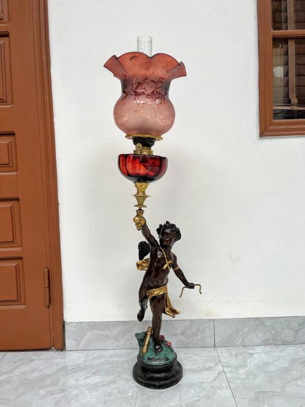 Đèn dầu tượng Pháp, cao 103cm – ảnh 1