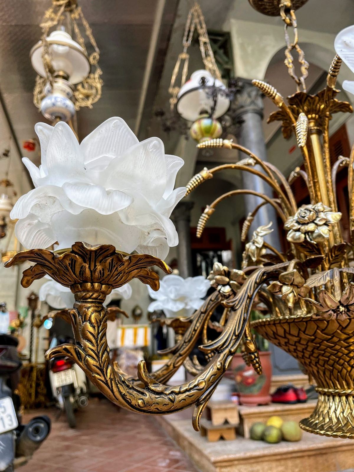 Đèn chùm Pháp, dài 74cm – ảnh 6