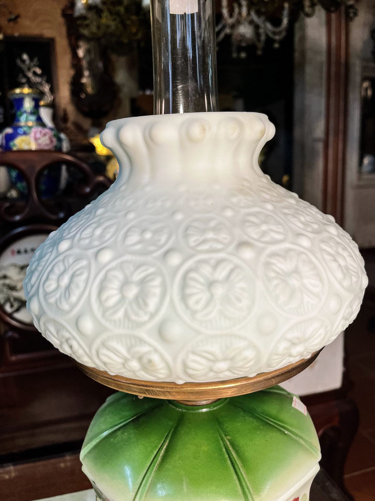 Đèn dầu bàn Pháp, cao 52.5cm – ảnh 2