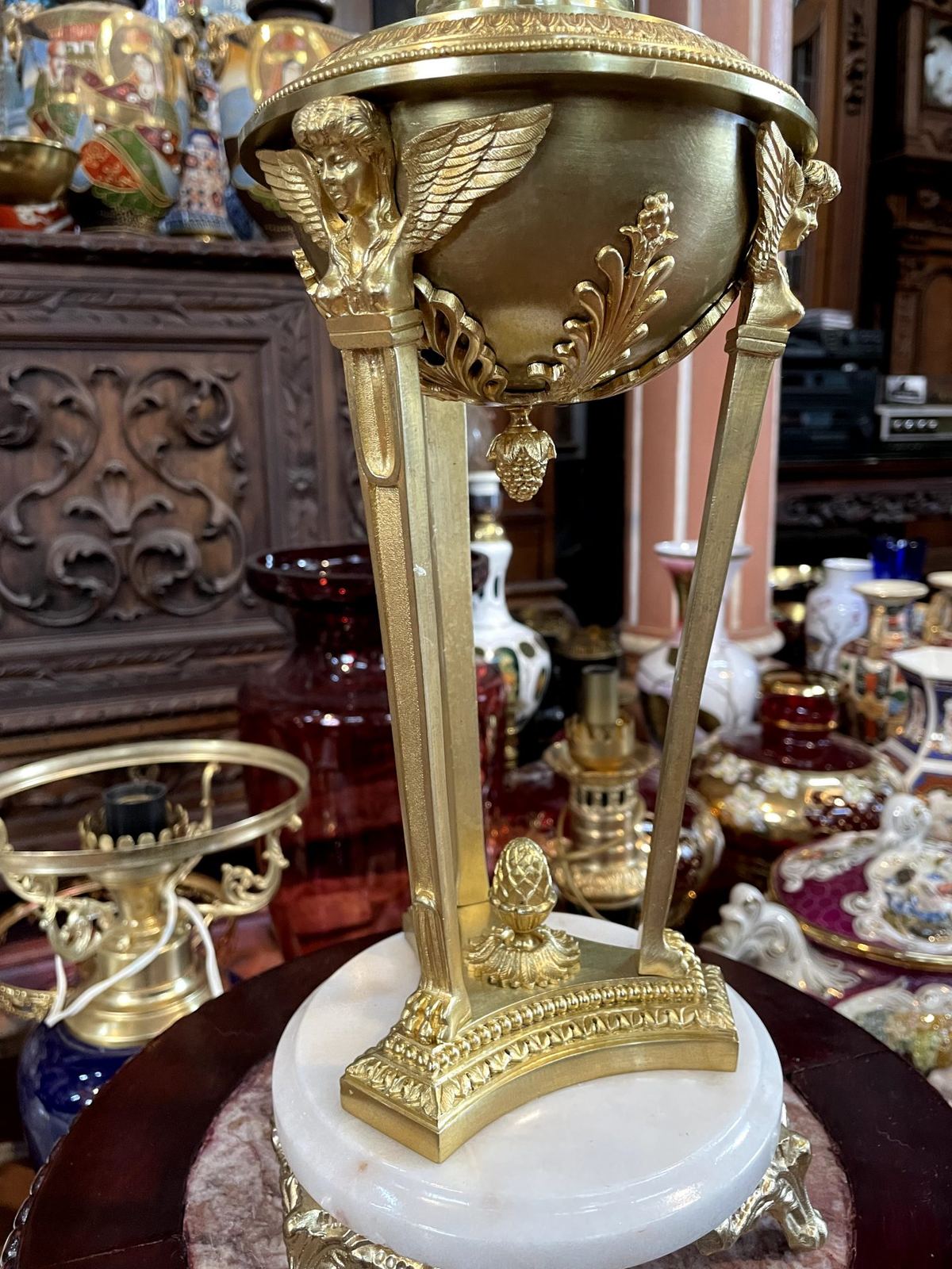 Đèn dầu Pháp, cao 66cm – ảnh 4