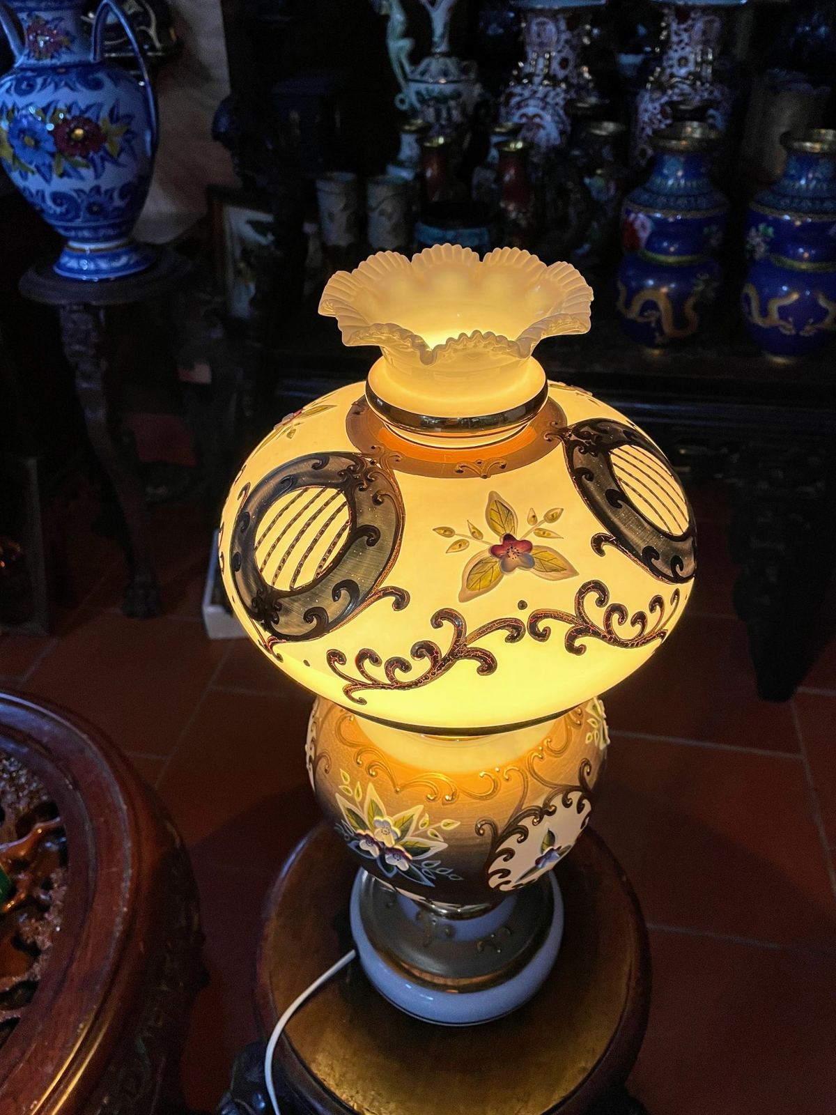 Đèn ngủ pha lê Tiệp Khắc – ảnh 4