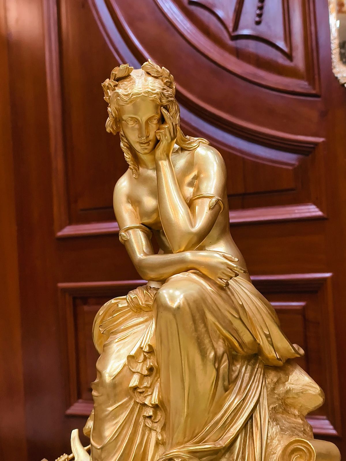 Bộ đồng hồ tượng malachite – ảnh 8