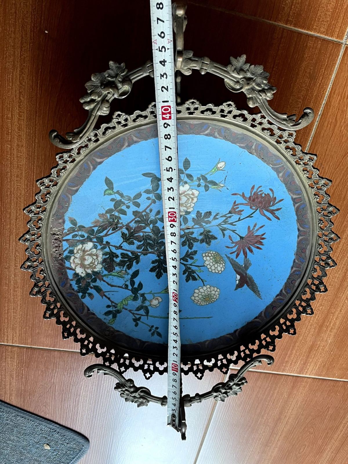 Đĩa pháp lam, đường kính 35cm – ảnh 7