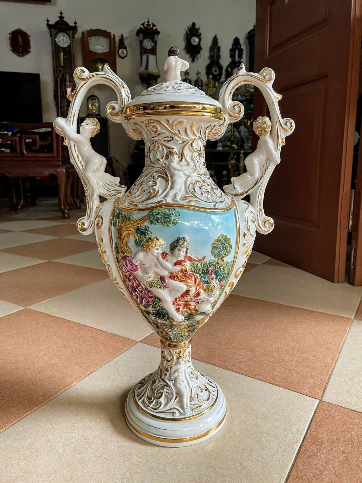 Bình sứ Italy hãng Capodimonte, cao 57cm – ảnh 2
