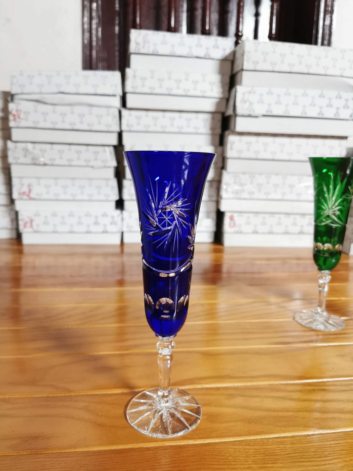 Ly pha lê mài Tiệp Khắc, cao 22cm – ảnh 6