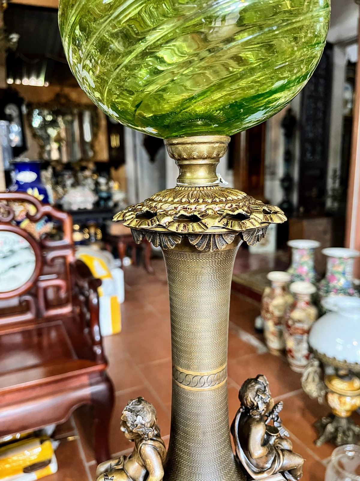 Đèn dầu Pháp, cao 85cm – ảnh 4