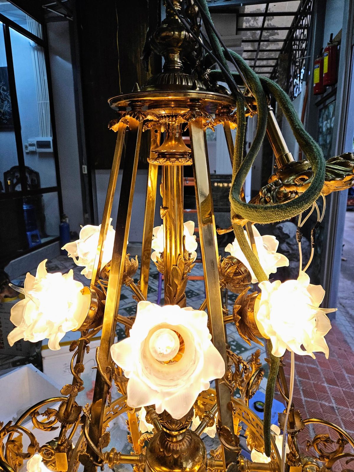 Đèn chùm Pháp, dài 140cm – ảnh 11