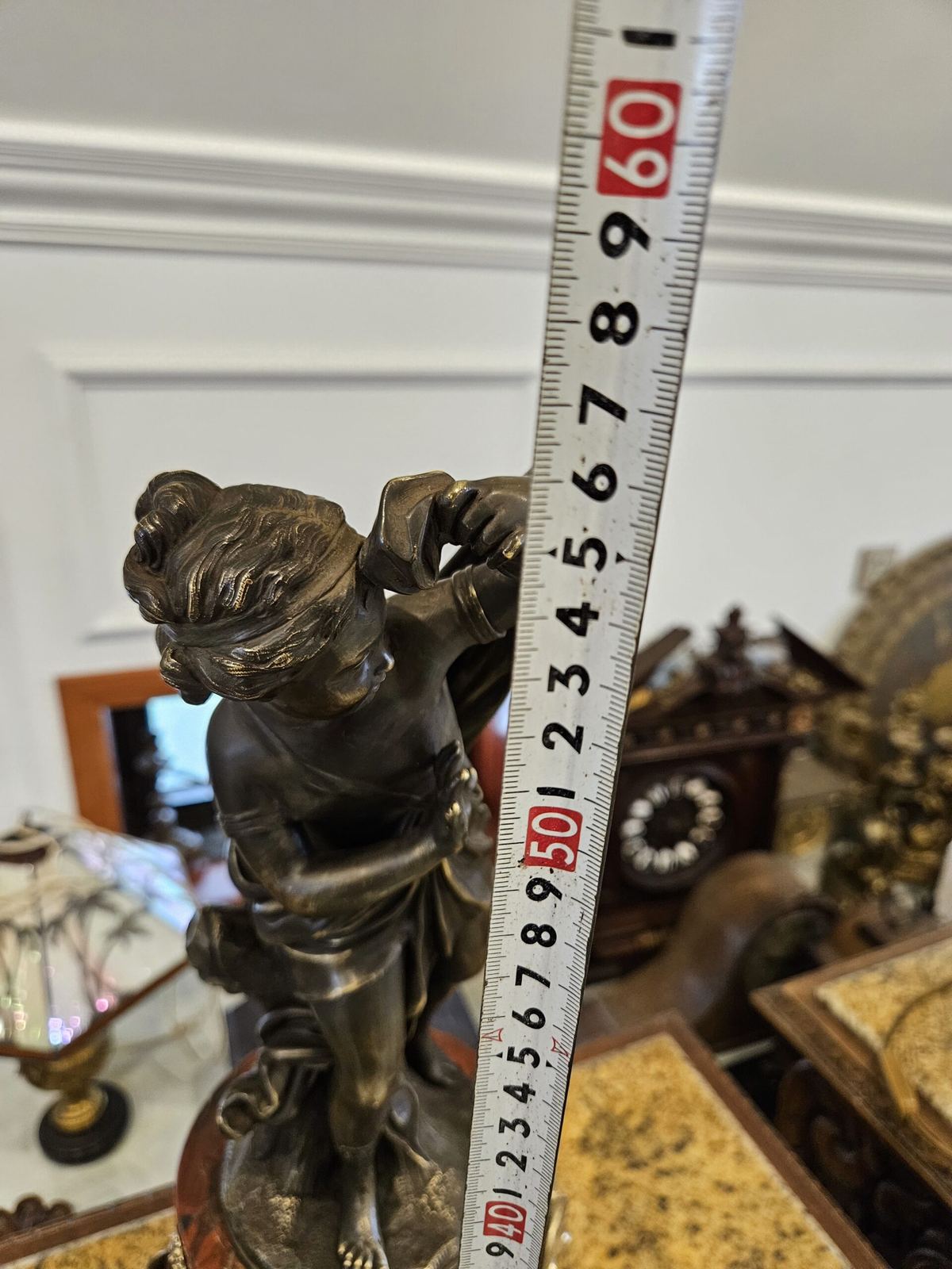 Bộ đồng hồ tượng, cao 56cm – ảnh 5