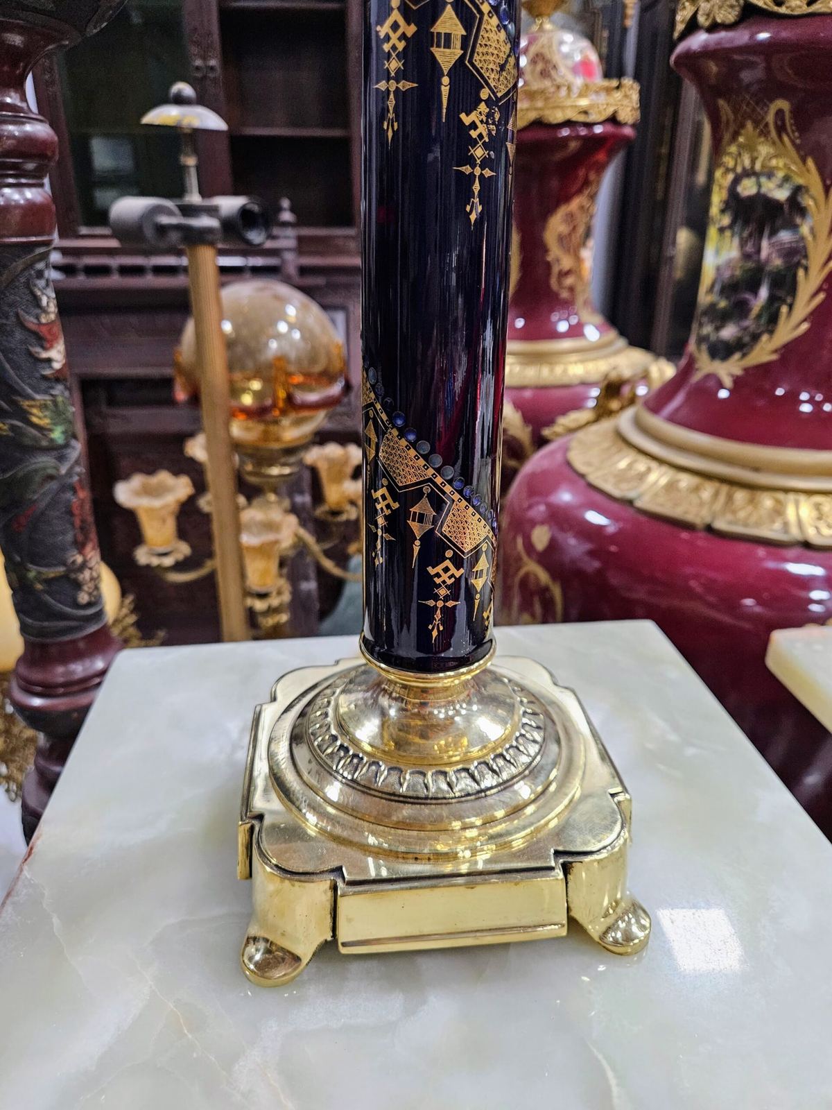 Đèn dầu Pháp, cao 81cm – ảnh 5