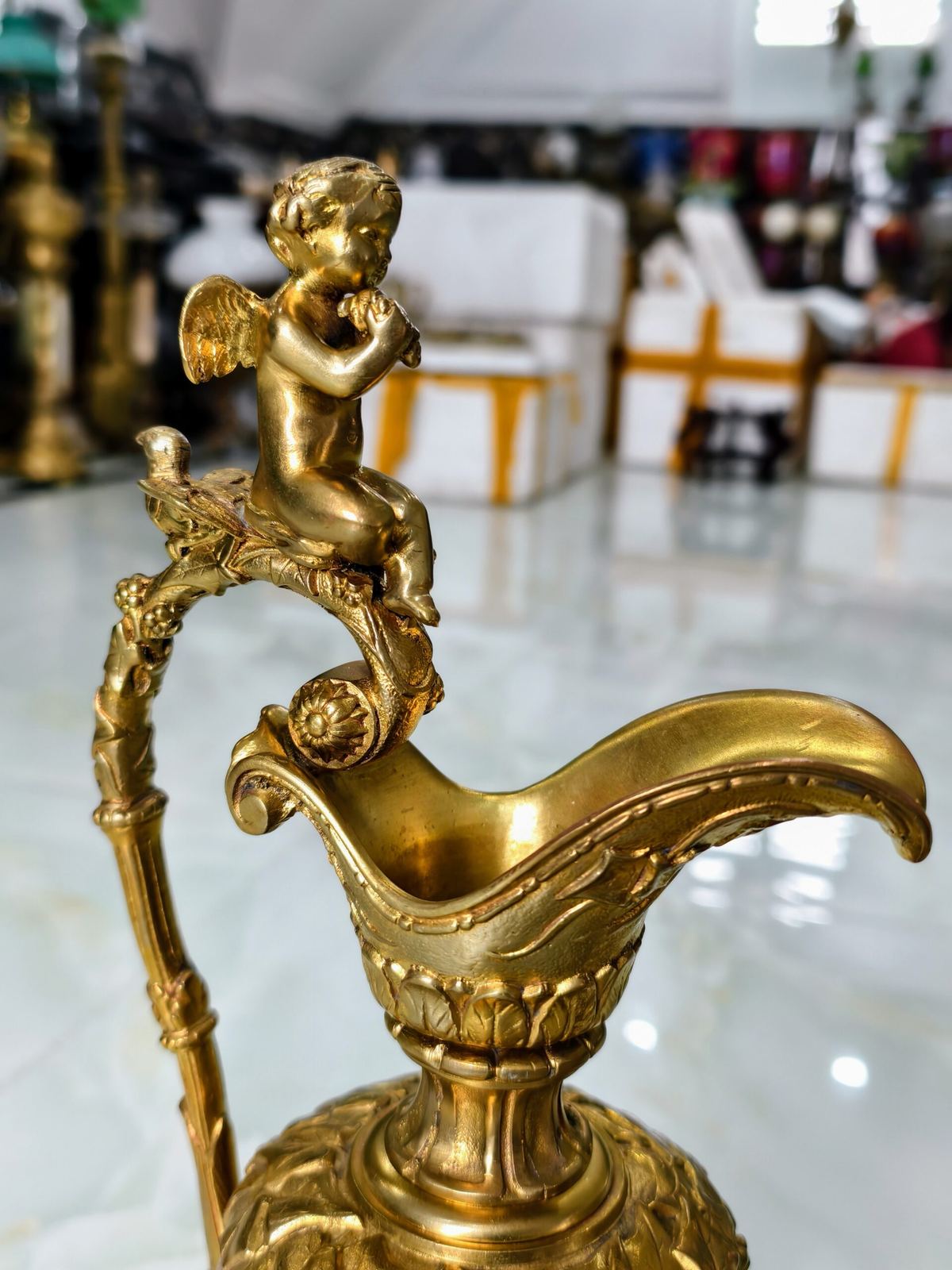 Cặp bình đồng Pháp, cao 41cm – ảnh 2