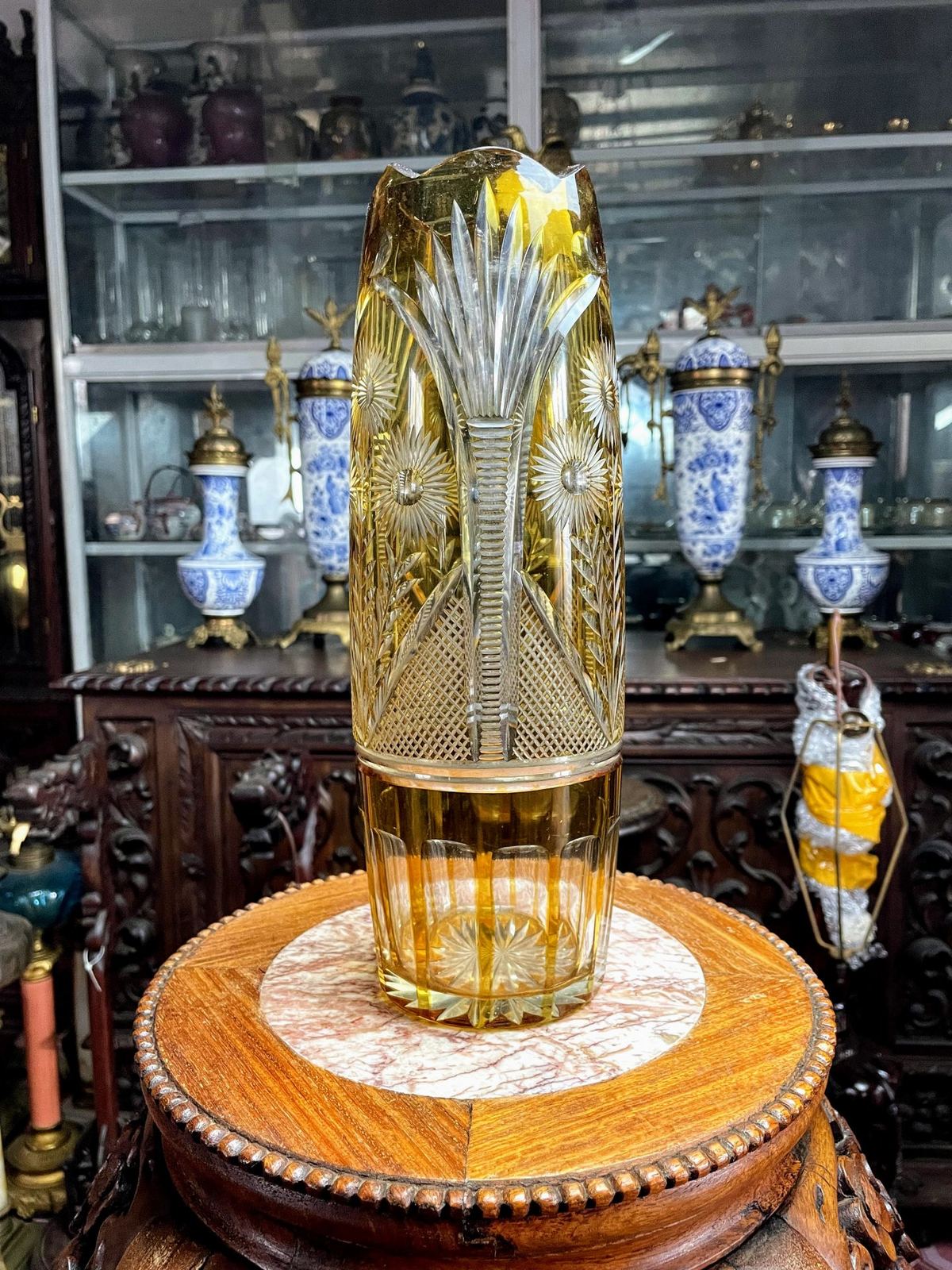 Bình hoa pha lê Séc, cao 31cm – ảnh 1