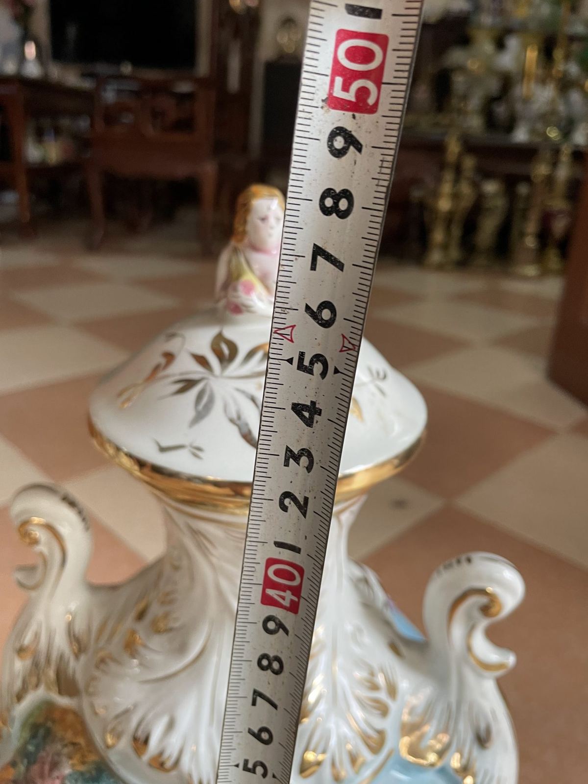 Bình sứ Italy hãng Capodimonte, cao 48cm – ảnh 4