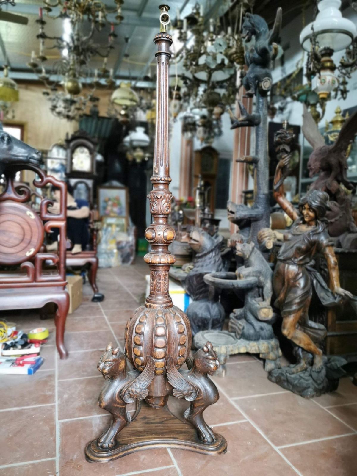 Đèn cây gỗ – ảnh 1