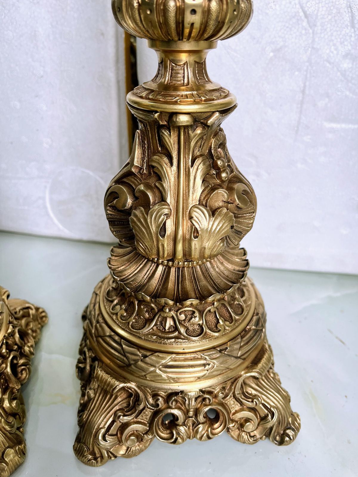 Chân đèn dầu Pháp, cao 52cm – ảnh 3