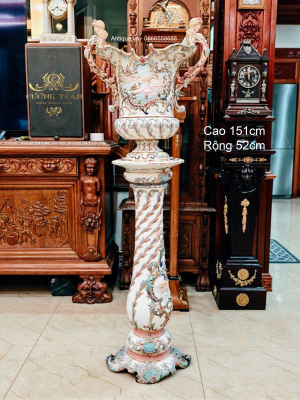 Chậu hoa sứ Ý, cao 98cm – ảnh 1