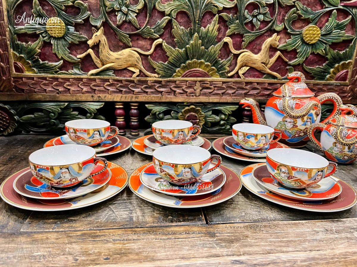 Bộ ấm trà Satsuma Nhật Bản – ảnh 2