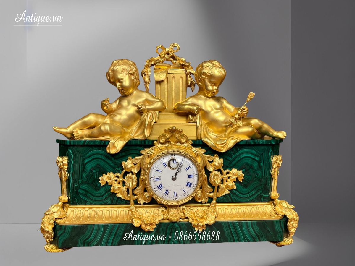 Bộ đồng hồ chân nến Pháp, cao 47cm – ảnh 2