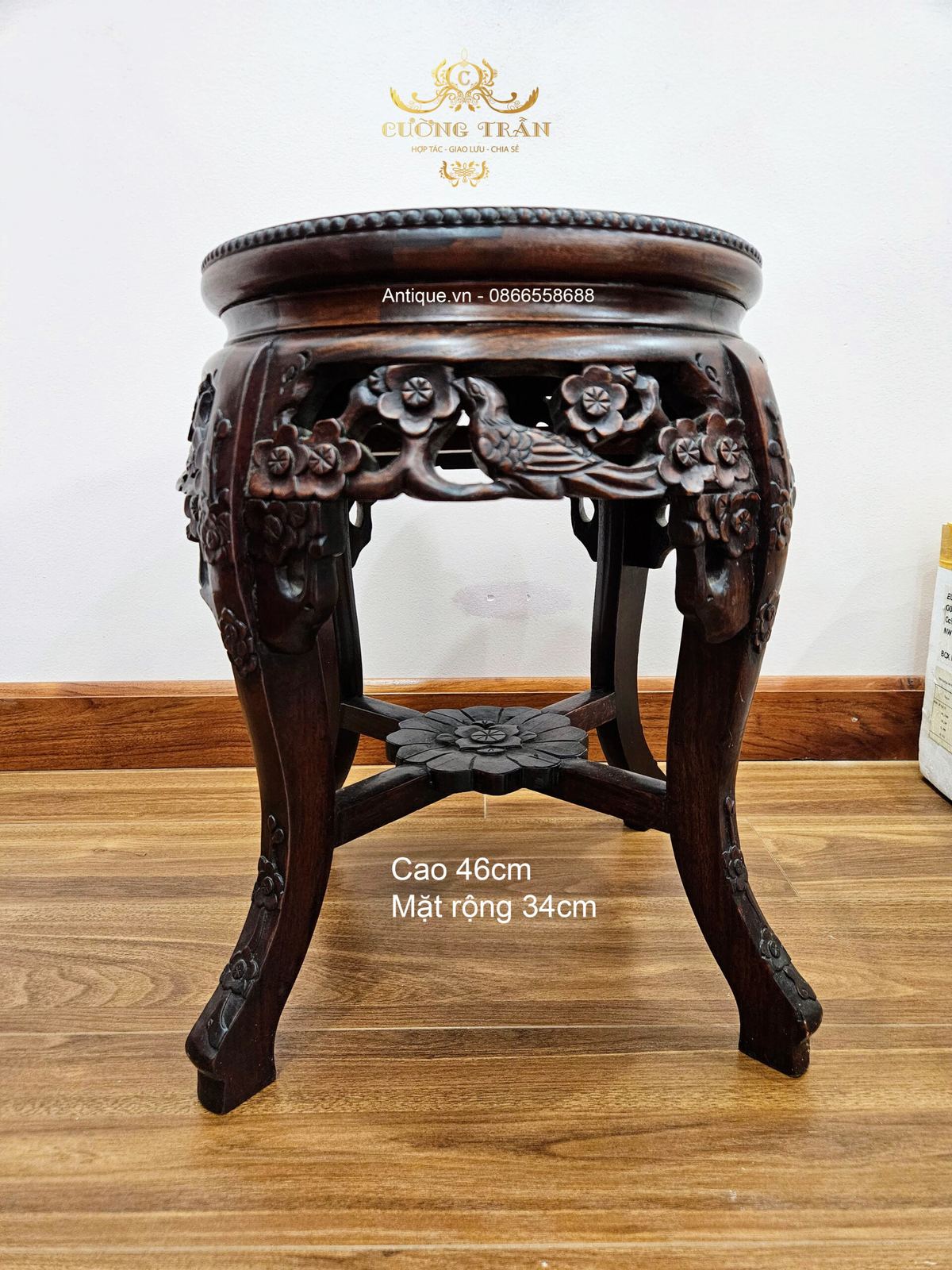 Một chiếc đôn gỗ, cao 46cm – ảnh 1