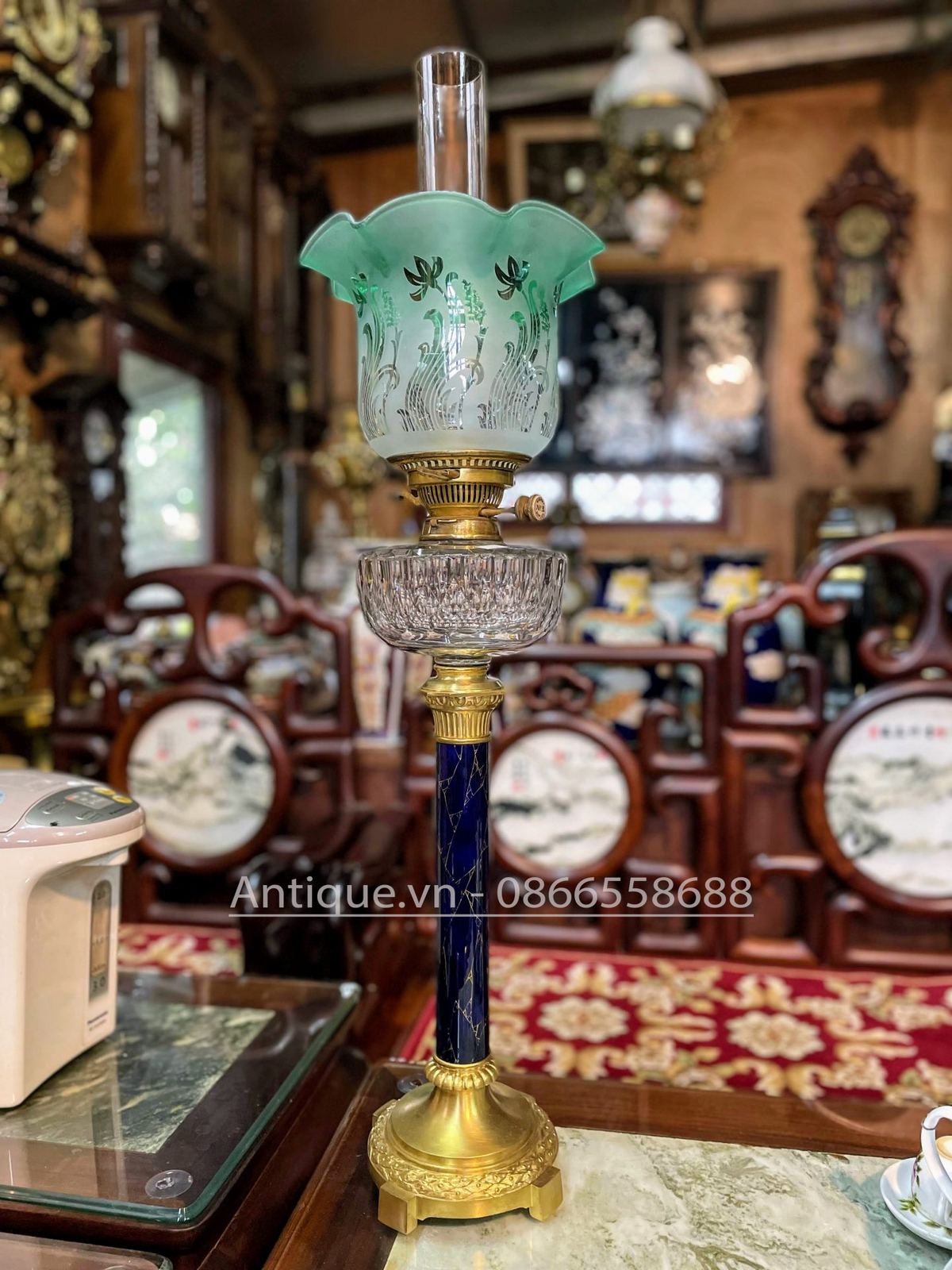 Đèn dầu Pháp, cao 84cm – ảnh 2