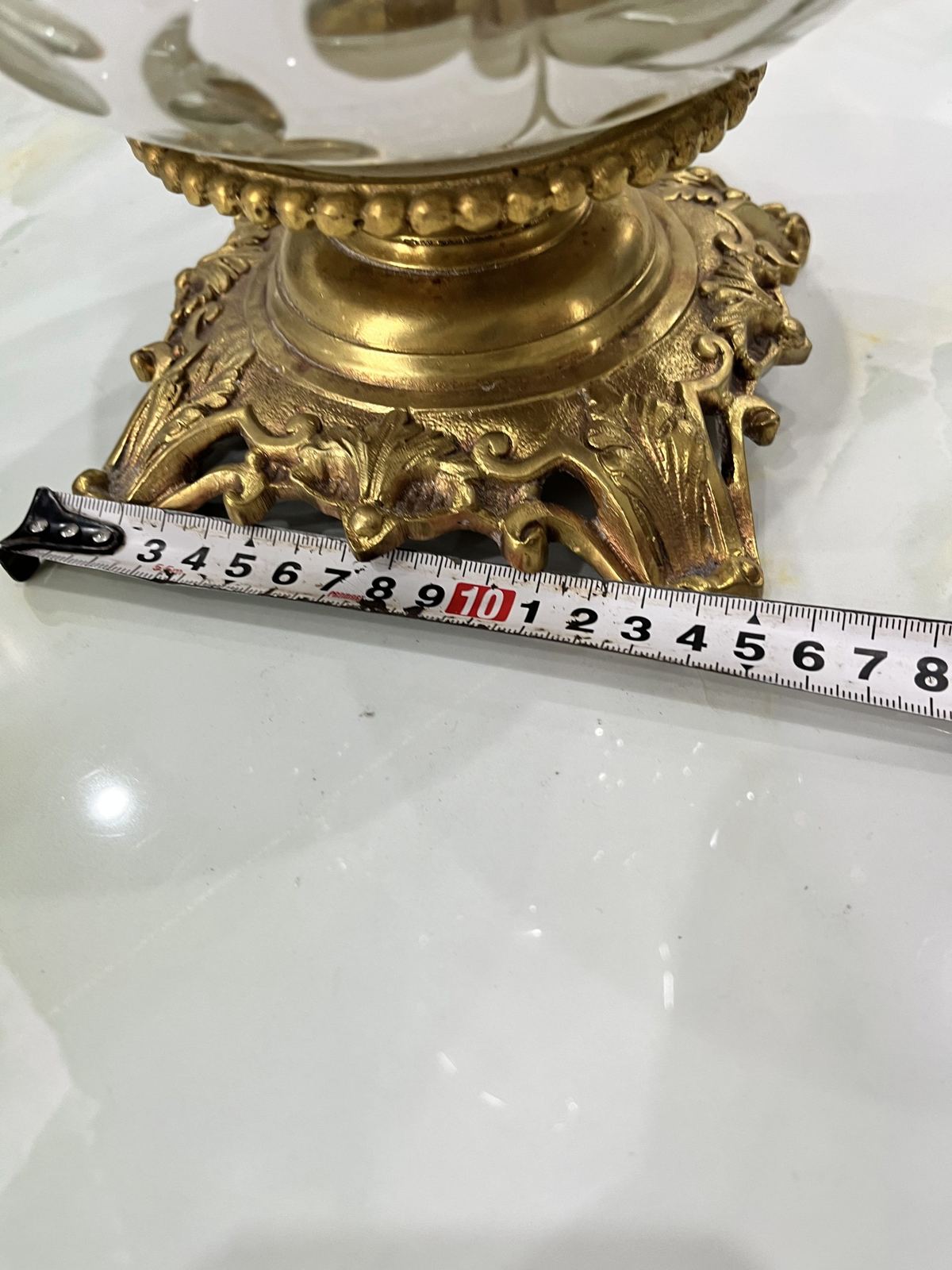 Đèn dầu pha lê Pháp, cao 75.5cm – ảnh 7