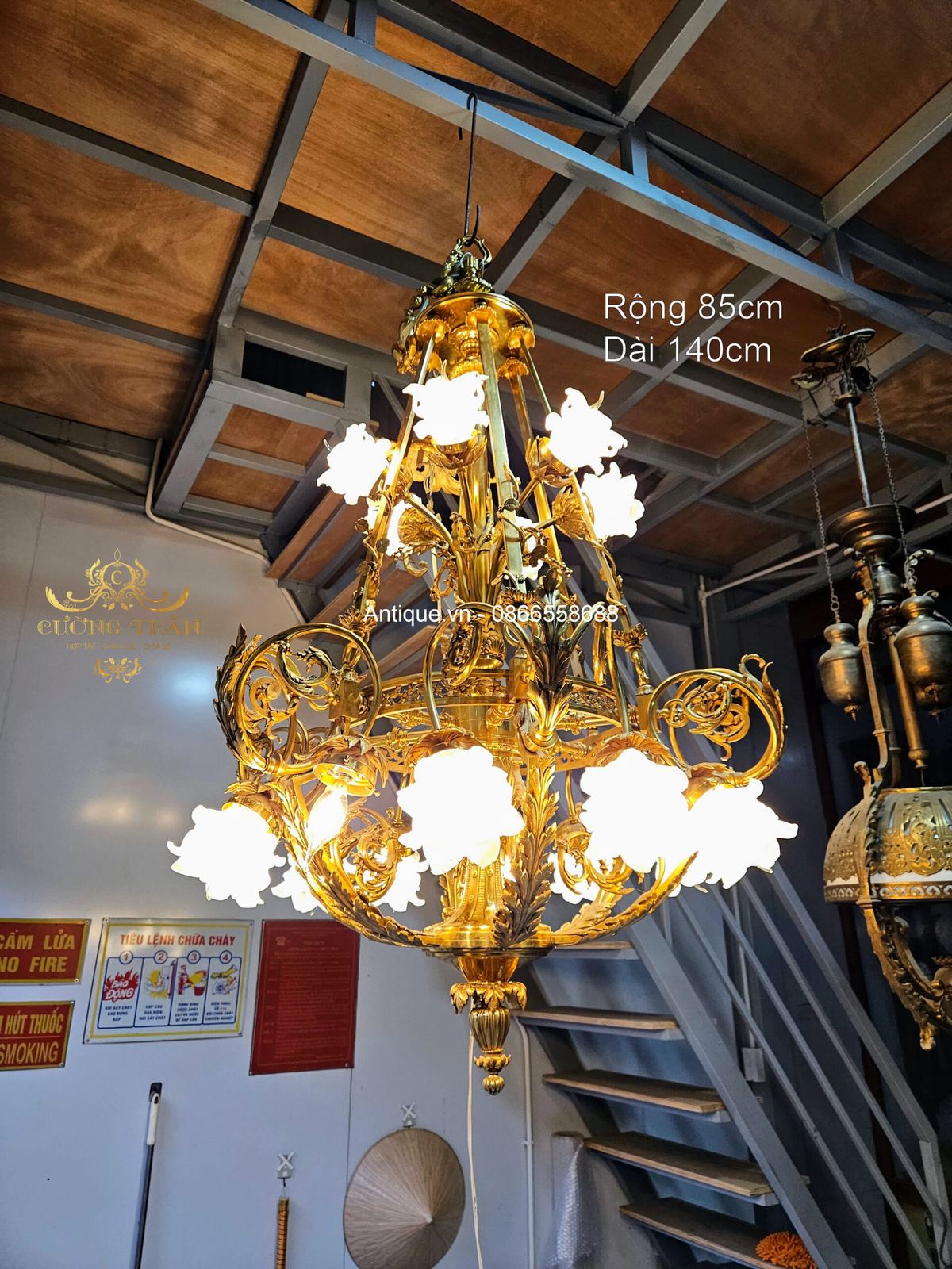 Đèn chùm Pháp, dài 140cm – ảnh 2