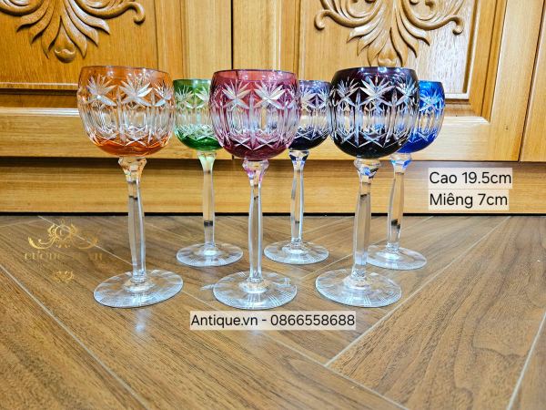 Bộ ly pha lê gồm 6 chiếc, cao 19.5cm – ảnh 1