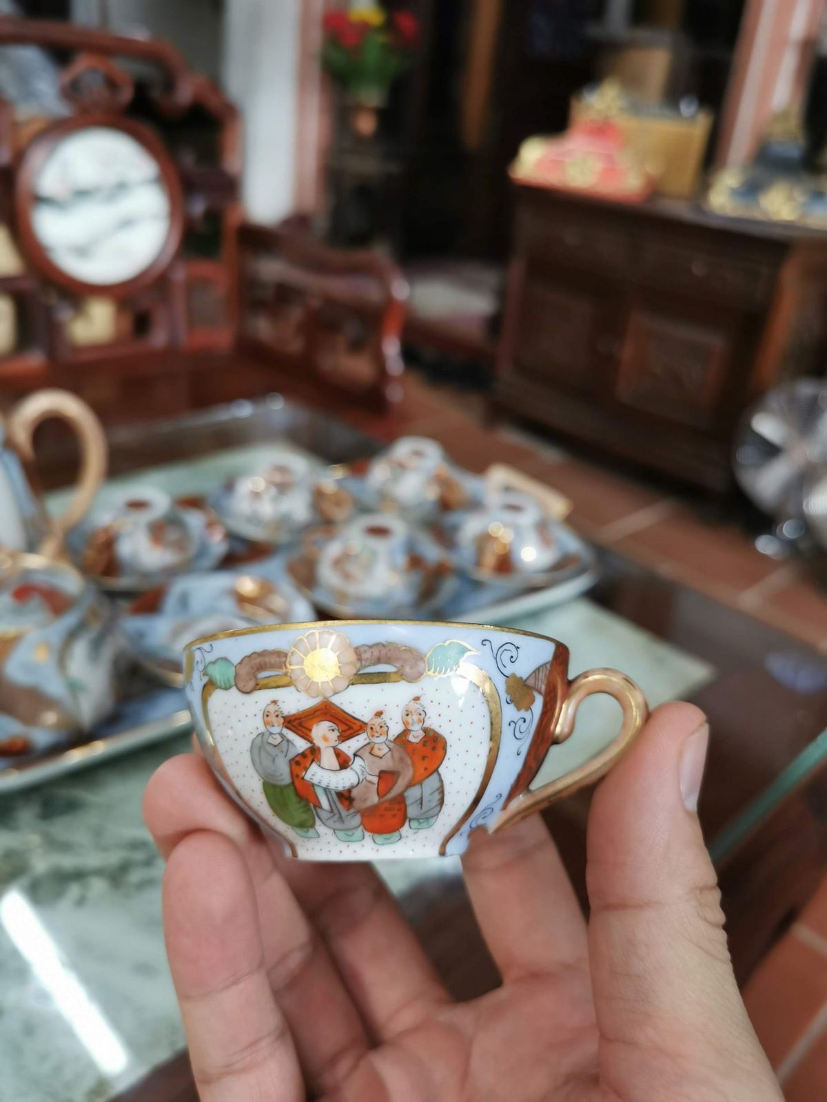 Bộ Ấm Trà Nhật Có Khay Sứ – ảnh 2