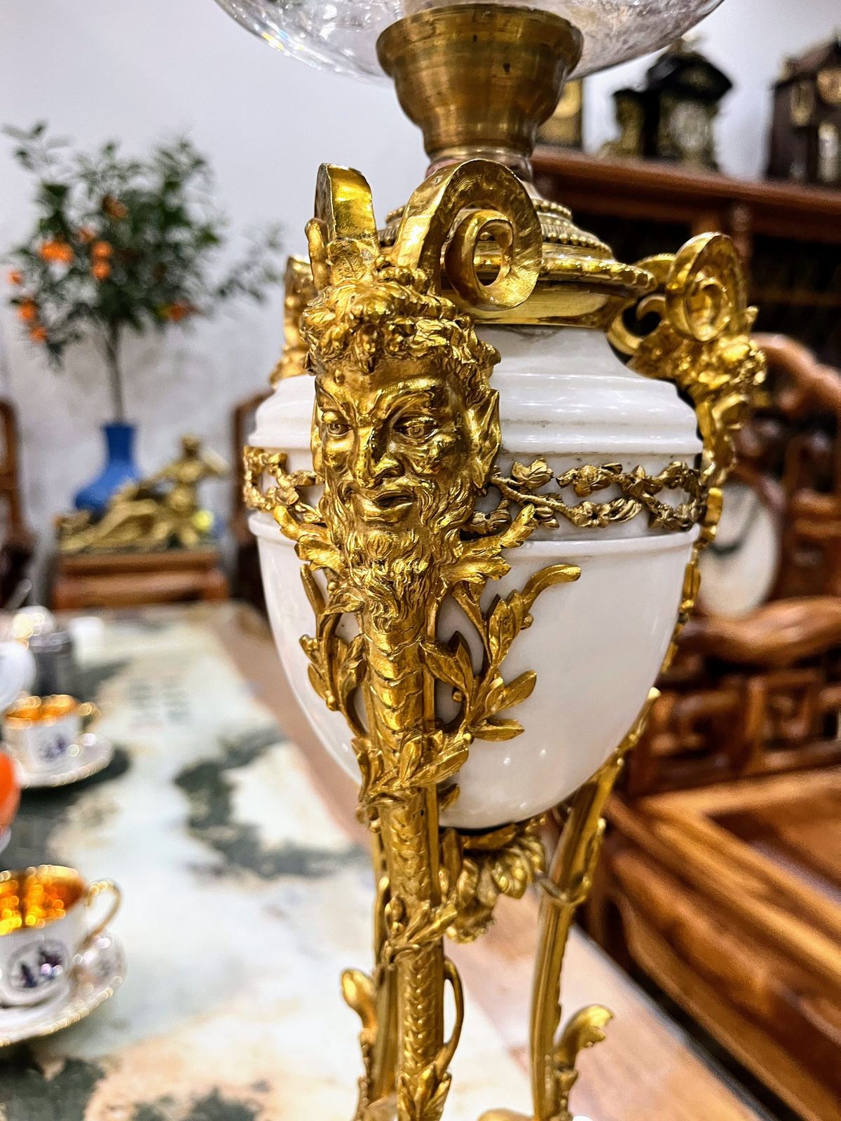 Đèn dầu Pháp, cao 80cm – ảnh 3