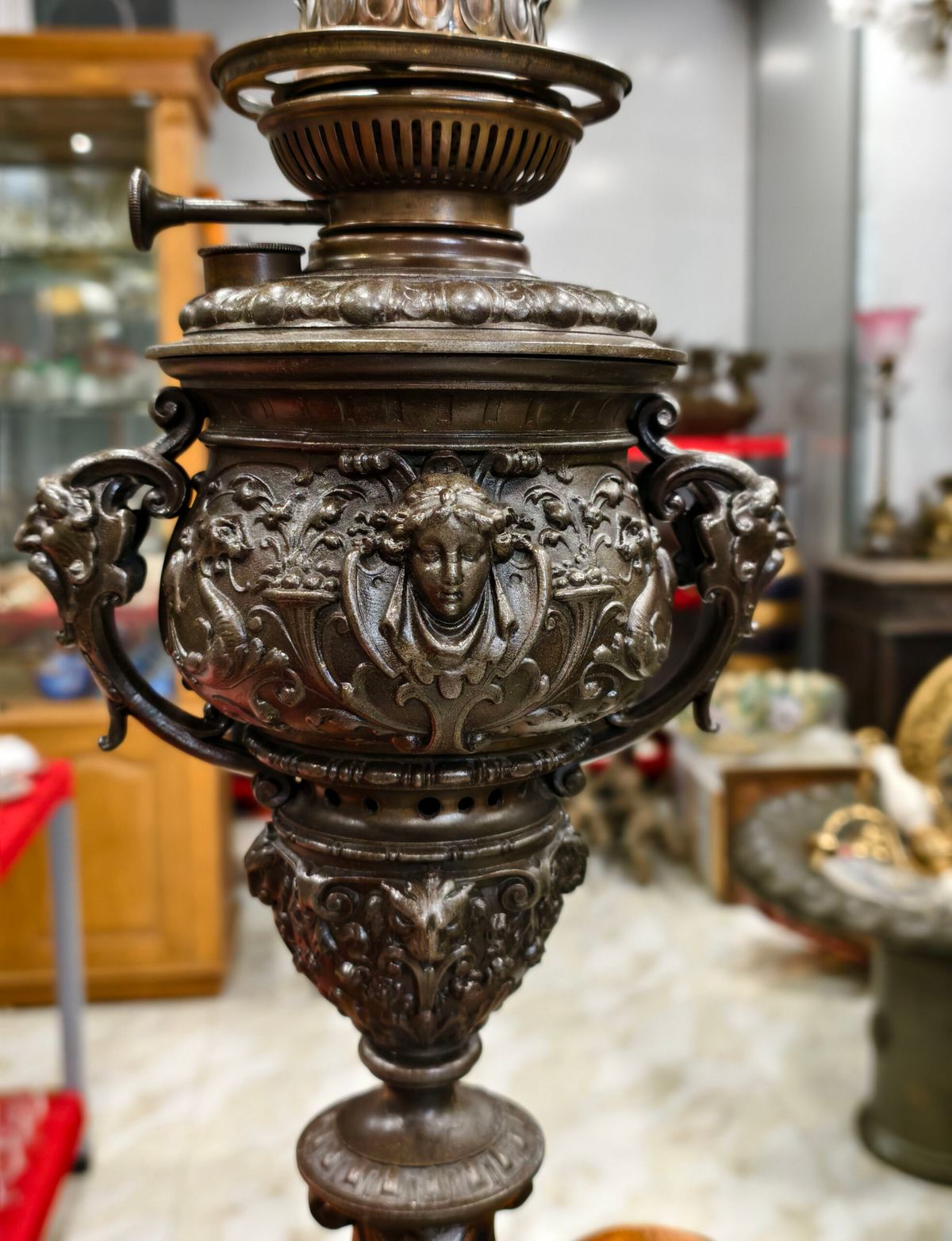 Đèn dầu Pháp, cao 69cm – ảnh 6